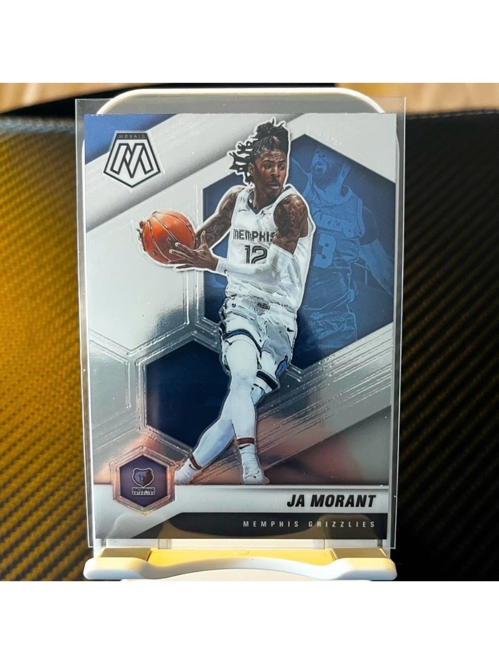 JA MORANT 2021 MEMPHIS GRIZZLIES PANINI MOSAIC #40 NBA BASKETBALL CARD